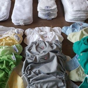 Cloth diaper starter set! 14 covers plus inserts